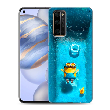 Силиконовый противоударный чехол на Huawei Honor 30 с принтом Миньоны Силиконовый противоударный чехол на Huawei Honor 30 с принтом Миньоны