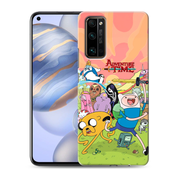 Силиконовый противоударный чехол на Huawei Honor 30 с принтом Adventure time Время приключений