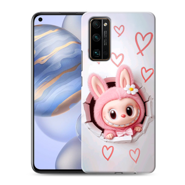 Силиконовый противоударный чехол на Huawei Honor 30 с принтом Labubu Лабубу