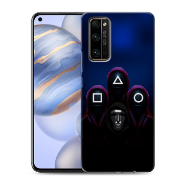 Силиконовый противоударный чехол на Huawei Honor 30 с принтом Игра Кальмара