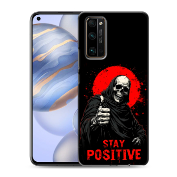 Силиконовый противоударный чехол на Huawei Honor 30 с принтом смешной скелет