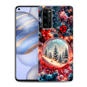 Силиконовый противоударный чехол на Huawei Honor 30 с принтом Новый год