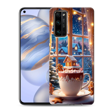 Силиконовый противоударный чехол на Huawei Honor 30 с принтом Новый год
