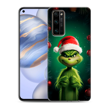 Силиконовый противоударный чехол на Huawei Honor 30 с принтом Гринч Новый год Рождество