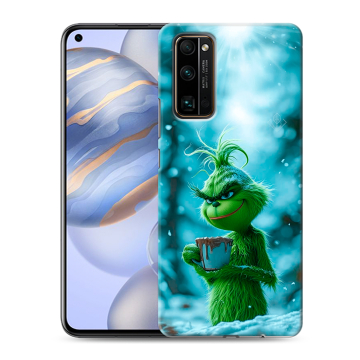 Силиконовый противоударный чехол на Huawei Honor 30 с принтом Новый год гринч