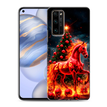 Силиконовый противоударный чехол на Huawei Honor 30 с принтом Новый год