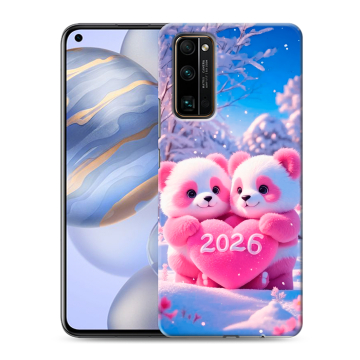 Силиконовый противоударный чехол на Huawei Honor 30 с принтом Новый год