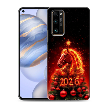 Силиконовый противоударный чехол на Huawei Honor 30 с принтом Новый год