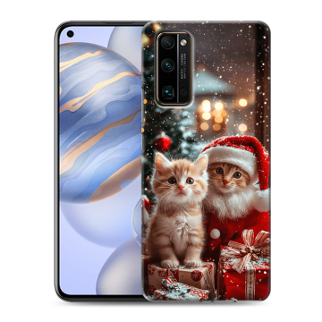 Силиконовый противоударный чехол на Huawei Honor 30 с принтом Новый год