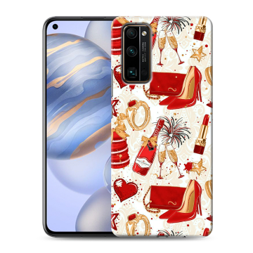 Силиконовый противоударный чехол на Huawei Honor 30 с принтом Новый год