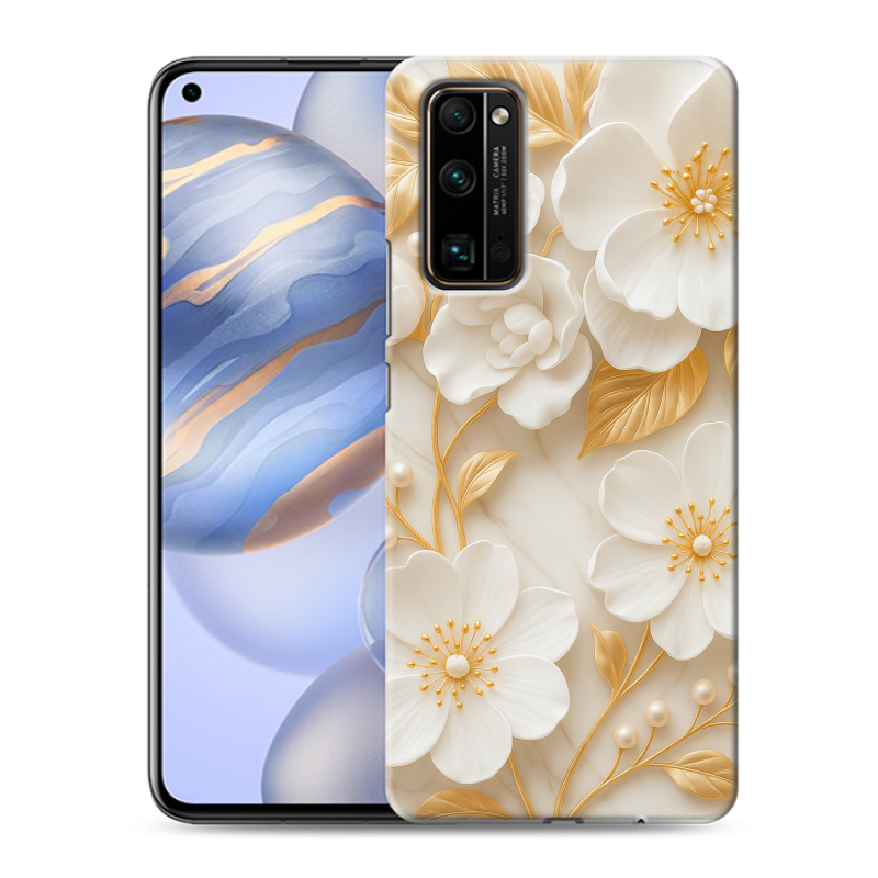 Силиконовый противоударный чехол на Huawei Honor 30 с принтом Цветы Силиконовый противоударный чехол на Huawei Honor 30 с принтом Цветы