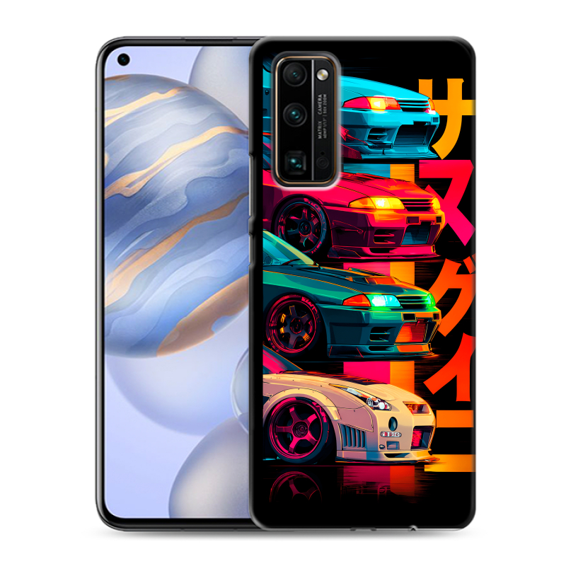Пластиковый чехол на Huawei Honor 30 с принтом Гоночные машины Пластиковый чехол на Huawei Honor 30 с принтом Гоночные машины