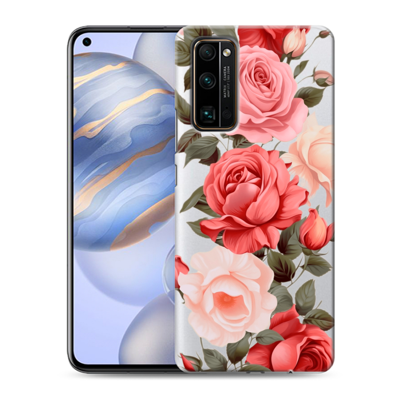 Пластиковый чехол на Huawei Honor 30 с принтом Розы Пластиковый чехол на Huawei Honor 30 с принтом Розы