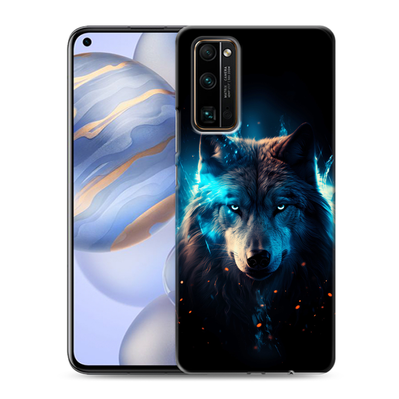 Пластиковый чехол на Huawei Honor 30 с принтом Волк ночной Пластиковый чехол на Huawei Honor 30 с принтом Волк ночной