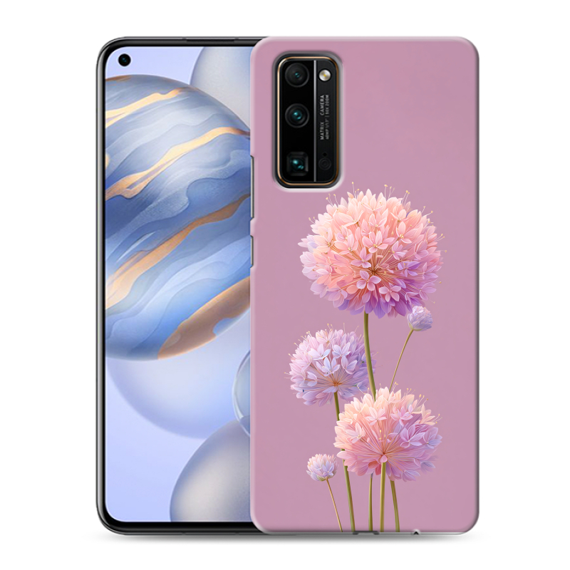 Силиконовый противоударный чехол на Huawei Honor 30 с принтом Цветы Силиконовый противоударный чехол на Huawei Honor 30 с принтом Цветы