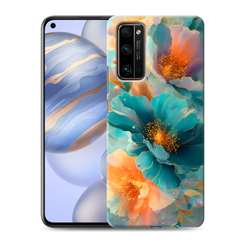 Силиконовый противоударный чехол на Huawei Honor 30 с принтом Цветы Силиконовый противоударный чехол на Huawei Honor 30 с принтом Цветы