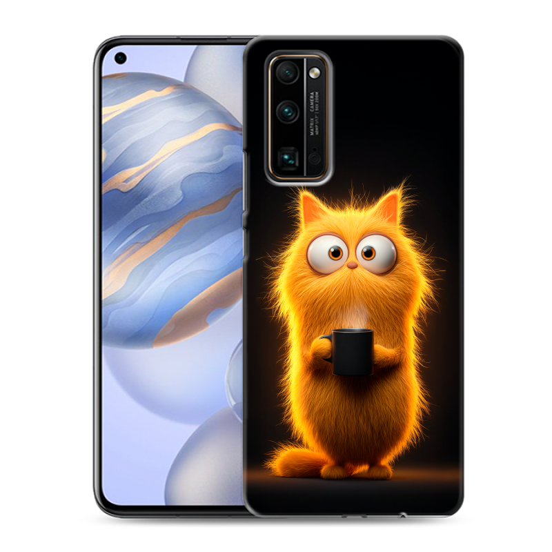 Пластиковый чехол на Huawei Honor 30 с принтом Смешной кот Пластиковый чехол на Huawei Honor 30 с принтом Смешной кот