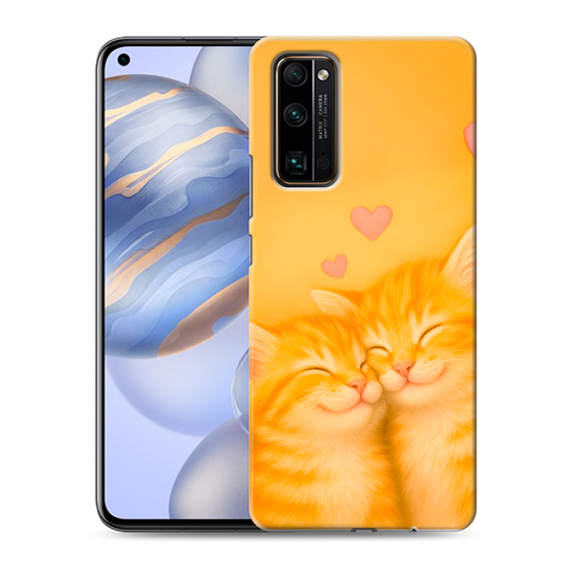 Силиконовый противоударный чехол на Huawei Honor 30 с принтом Милые котята Силиконовый противоударный чехол на Huawei Honor 30 с принтом Милые котята