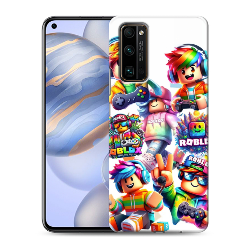 Силиконовый противоударный чехол на Huawei Honor 30 с принтом Roblox Роблокс Силиконовый противоударный чехол на Huawei Honor 30 с принтом Roblox Роблокс