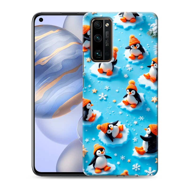 Силиконовый противоударный чехол на Huawei Honor 30 с принтом Новый год Силиконовый противоударный чехол на Huawei Honor 30 с принтом Новый год