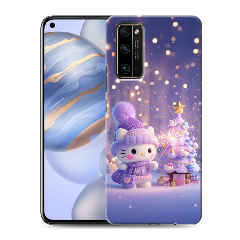Силиконовый противоударный чехол на Huawei Honor 30 с принтом Новый год Силиконовый противоударный чехол на Huawei Honor 30 с принтом Новый год