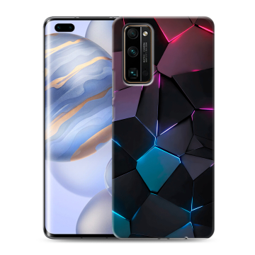 Силиконовый чехол на Huawei Honor 30 Pro с принтом Геометрия неона Силиконовый чехол на Huawei Honor 30 Pro с принтом Геометрия неона