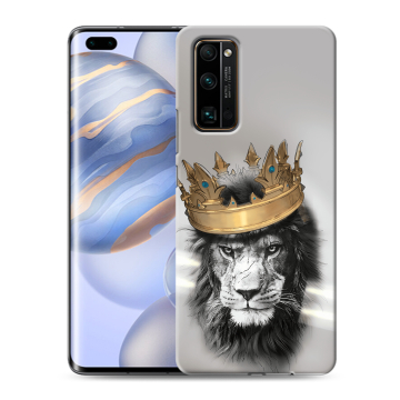 Силиконовый чехол на Huawei Honor 30 Pro с принтом Лев с короной Силиконовый чехол на Huawei Honor 30 Pro с принтом Лев с короной