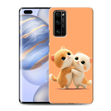 Силиконовый чехол на Huawei Honor 30 Pro с принтом Милые котики Силиконовый чехол на Huawei Honor 30 Pro с принтом Милые котики