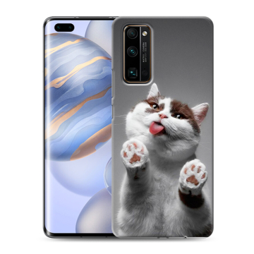 Силиконовый чехол на Huawei Honor 30 Pro с принтом Коты Силиконовый чехол на Huawei Honor 30 Pro с принтом Коты