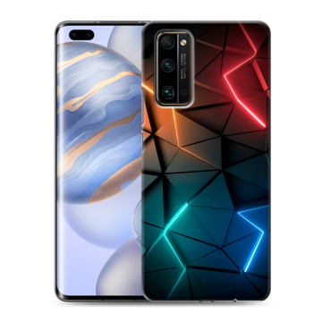 Силиконовый чехол на Huawei Honor 30 Pro с принтом Абстракция неон Силиконовый чехол на Huawei Honor 30 Pro с принтом Абстракция неон