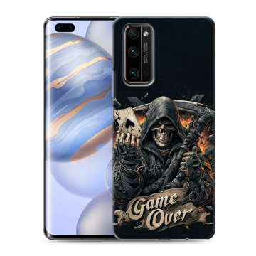 Силиконовый чехол на Huawei Honor 30 Pro с принтом Скелет карты Силиконовый чехол на Huawei Honor 30 Pro с принтом Скелет карты