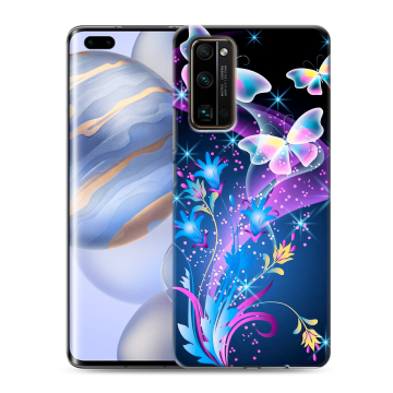 Силиконовый чехол на Huawei Honor 30 Pro с принтом Бабочки Силиконовый чехол на Huawei Honor 30 Pro с принтом Бабочки