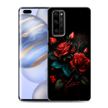 Силиконовый чехол на Huawei Honor 30 Pro с принтом Розы красные Силиконовый чехол на Huawei Honor 30 Pro с принтом Розы красные
