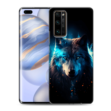 Силиконовый чехол на Huawei Honor 30 Pro с принтом Волк ночной Силиконовый чехол на Huawei Honor 30 Pro с принтом Волк ночной