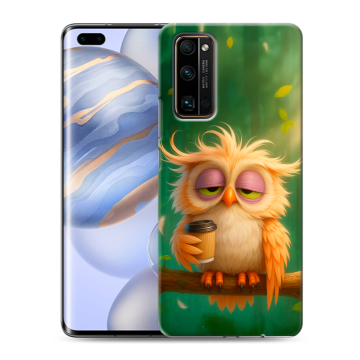 Силиконовый чехол на Huawei Honor 30 Pro с принтом сова Силиконовый чехол на Huawei Honor 30 Pro с принтом сова