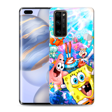 Силиконовый чехол на Huawei Honor 30 Pro с принтом спанчбоб спанч боб Силиконовый чехол на Huawei Honor 30 Pro с принтом спанчбоб спанч боб