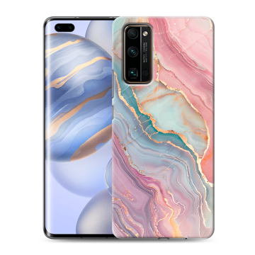Силиконовый чехол на Huawei Honor 30 Pro с принтом розовый мрамор Силиконовый чехол на Huawei Honor 30 Pro с принтом розовый мрамор