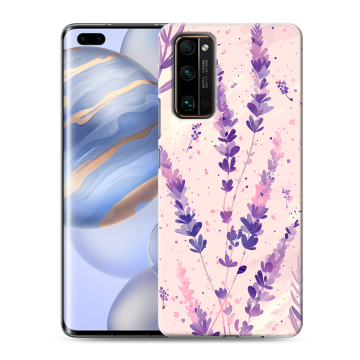 Силиконовый чехол на Huawei Honor 30 Pro с принтом цветы лаванда Силиконовый чехол на Huawei Honor 30 Pro с принтом цветы лаванда