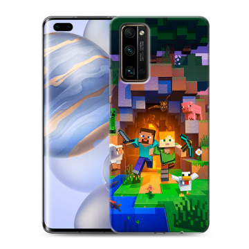 Силиконовый чехол на Huawei Honor 30 Pro с принтом Майнкрафт Minecraft Силиконовый чехол на Huawei Honor 30 Pro с принтом Майнкрафт Minecraft