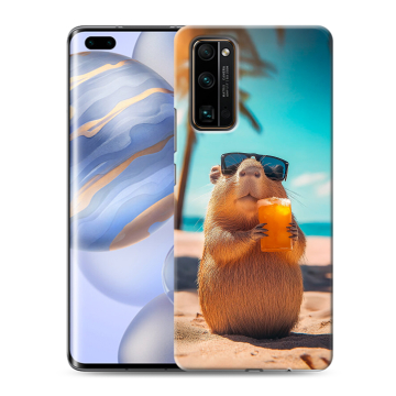 Силиконовый чехол на Huawei Honor 30 Pro с принтом Капибара Силиконовый чехол на Huawei Honor 30 Pro с принтом Капибара