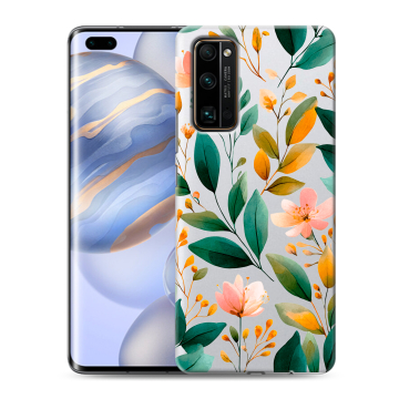 Силиконовый чехол на Huawei Honor 30 Pro с принтом Цветы паттерн