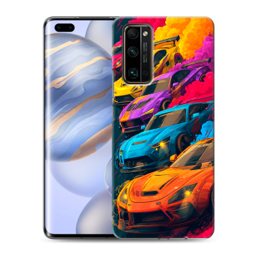 Силиконовый чехол на Huawei Honor 30 Pro с принтом Тачки