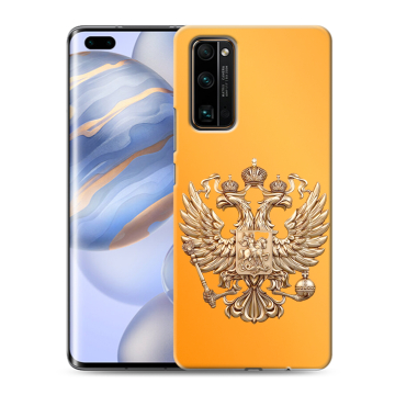 Силиконовый чехол на Huawei Honor 30 Pro с принтом Герб Флаг России