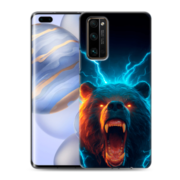 Силиконовый чехол на Huawei Honor 30 Pro с принтом Медведь Силиконовый чехол на Huawei Honor 30 Pro с принтом Медведь