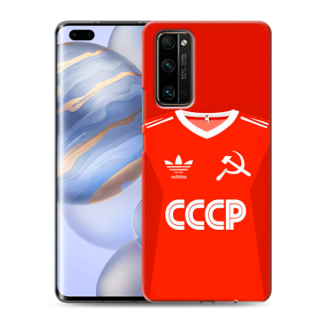 Силиконовый чехол на Huawei Honor 30 Pro с принтом Флаг Герб СССР