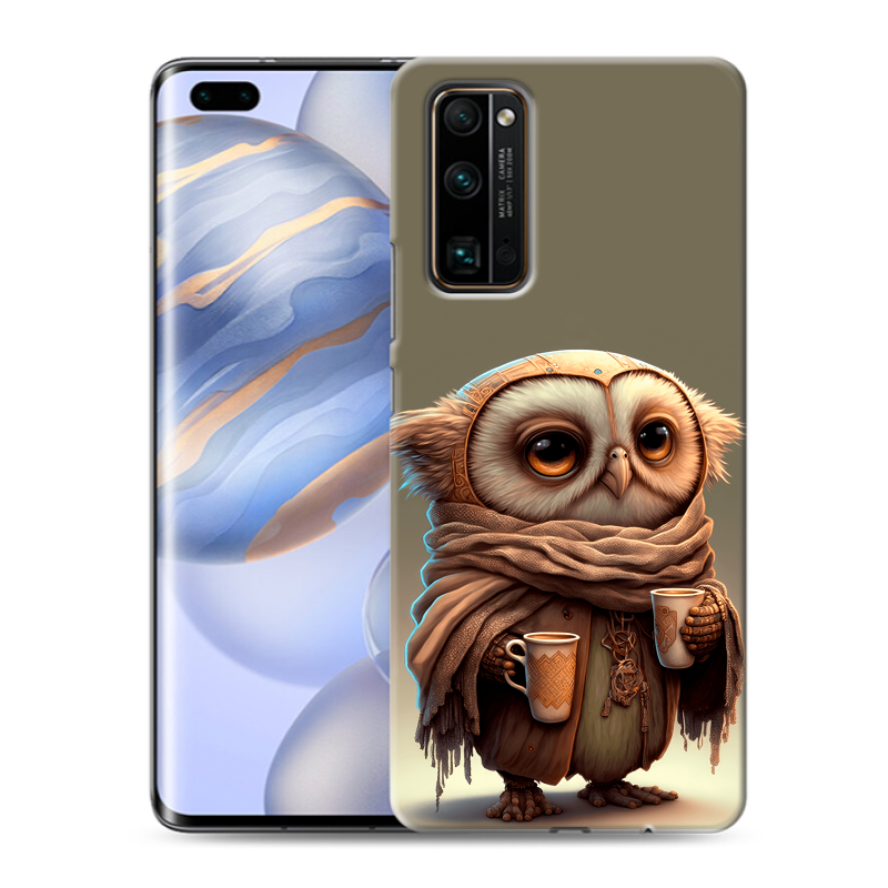 Силиконовый чехол на Huawei Honor 30 Pro с принтом Сова Силиконовый чехол на Huawei Honor 30 Pro с принтом Сова