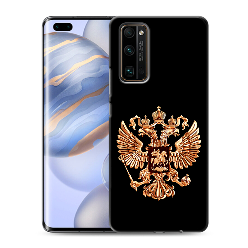 Силиконовый чехол на Huawei Honor 30 Pro с принтом Герб России золотой Силиконовый чехол на Huawei Honor 30 Pro с принтом Герб России золотой