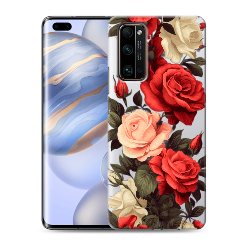 Силиконовый чехол на Huawei Honor 30 Pro с принтом Розы Силиконовый чехол на Huawei Honor 30 Pro с принтом Розы