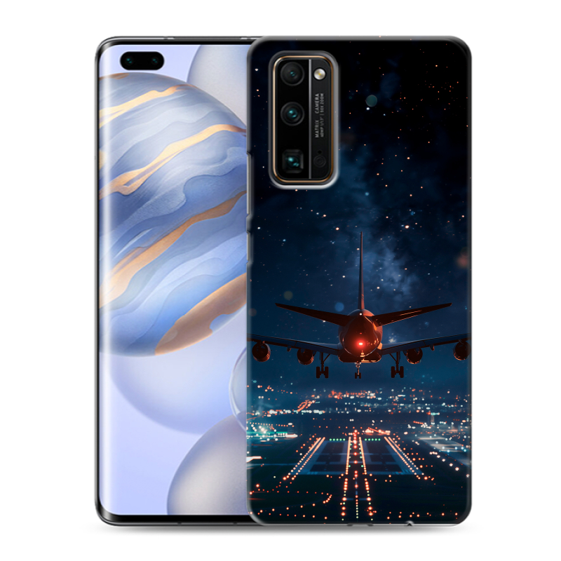 Силиконовый чехол на Huawei Honor 30 Pro с принтом самолет Силиконовый чехол на Huawei Honor 30 Pro с принтом самолет