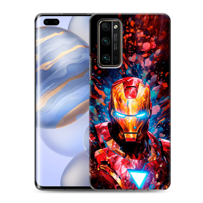 Силиконовый противоударный чехол на Huawei Honor 30 Pro с принтом Железный человек Ironman Силиконовый противоударный чехол на Huawei Honor 30 Pro с принтом Железный человек Ironman